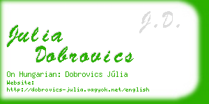 julia dobrovics business card