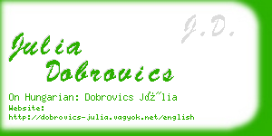 julia dobrovics business card
